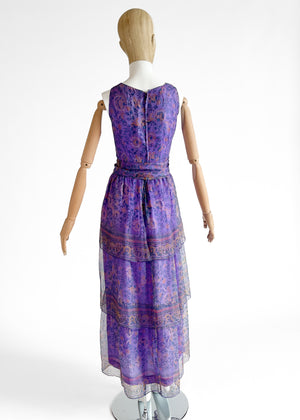 1970s Treacy Lowe Tissue Silk Dress
