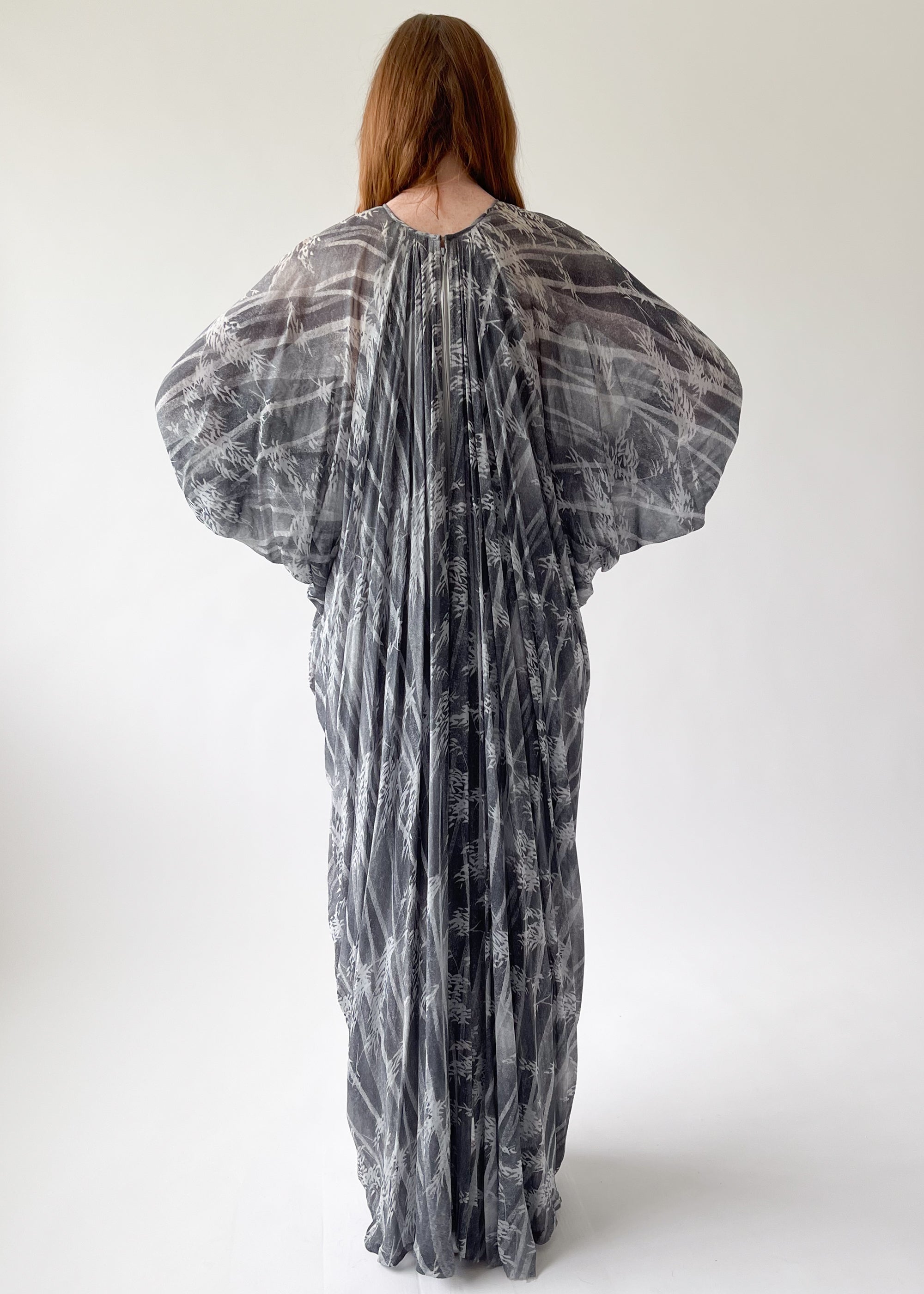 Vintage 1970s Yuki Printed Caftan