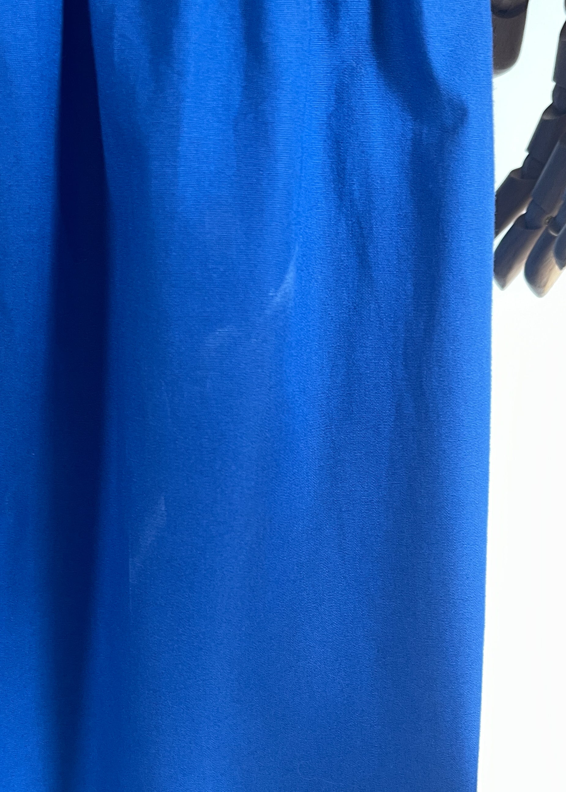 1970s Yves Saint Laurent Rive Gauche Blue Color Block Dress