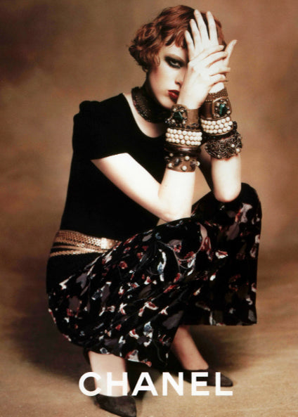 Vintage Chanel Burnout Velvet Pants Fall 1997