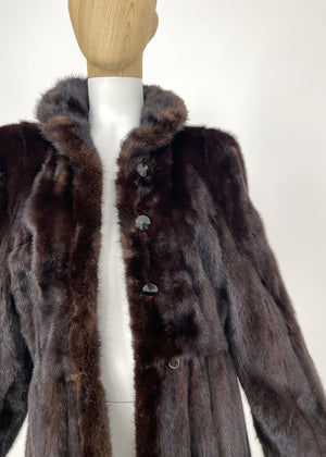 Vintage 1970s Yves Saint Laurent Mink Fur Coat