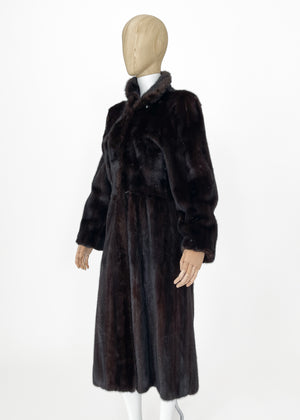 Vintage 1970s Yves Saint Laurent Mink Fur Coat