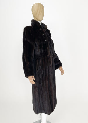 Vintage 1970s Yves Saint Laurent Mink Fur Coat