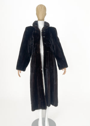 Vintage 1970s Yves Saint Laurent Mink Fur Coat