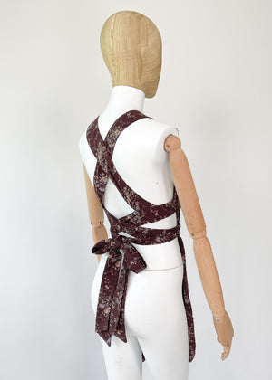 1960s Biba Floral Dress with Matching Apron