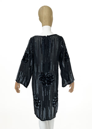 Vintage 1970s Gucci Sequined Silk Dress