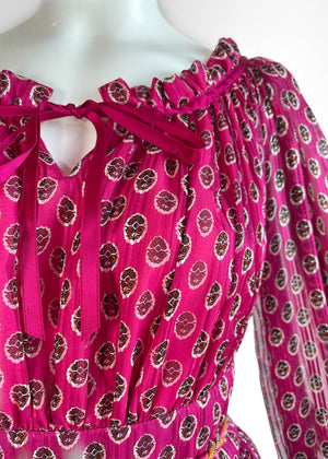 Vintage 1970s Ungaro Silk Maxi Dress