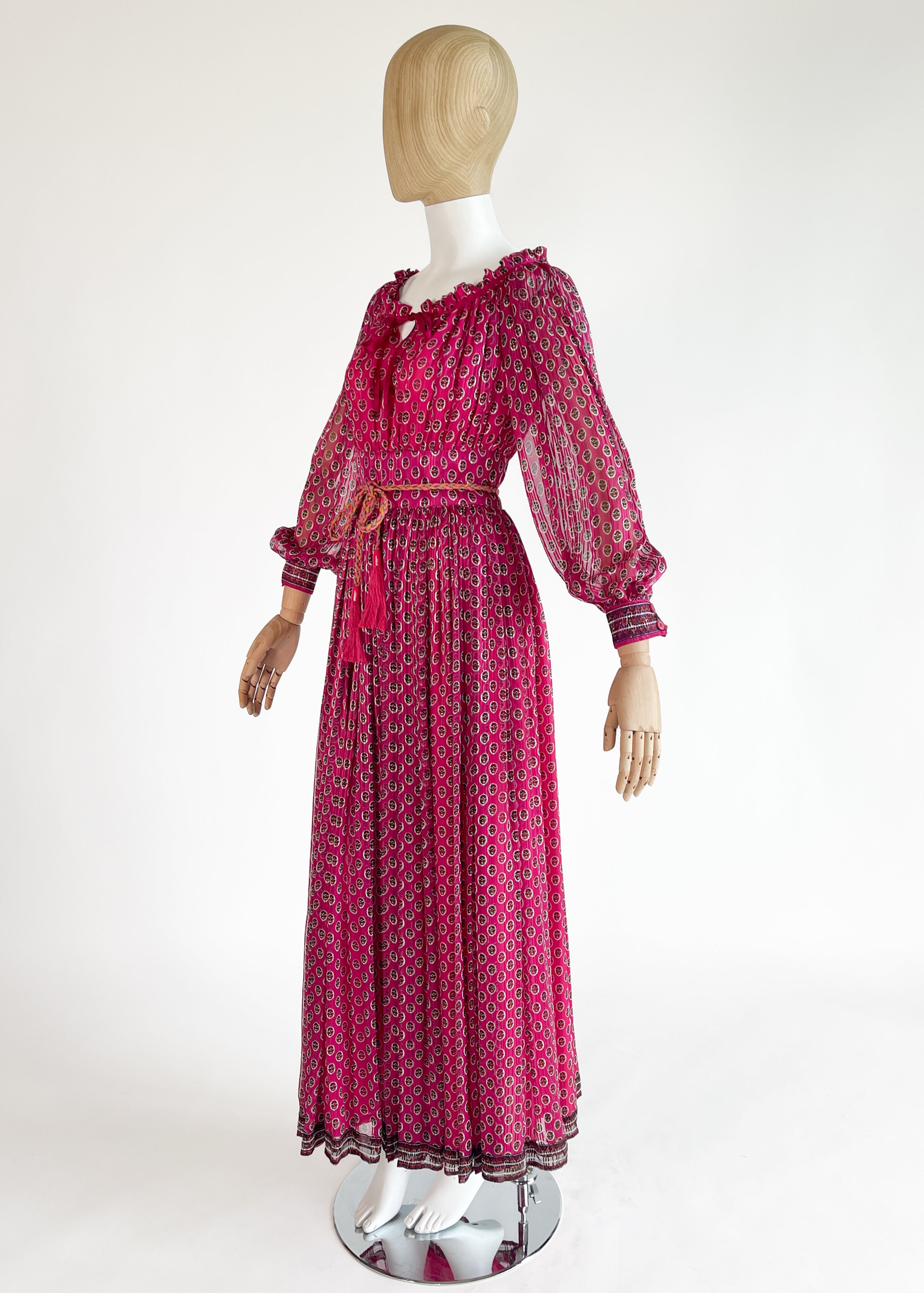 Vintage 1970s Ungaro Silk Maxi Dress