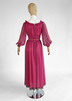 Vintage 1970s Ungaro Silk Maxi Dress