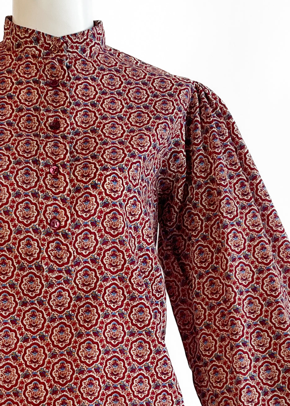1970s Yves Saint Laurent Printed Top