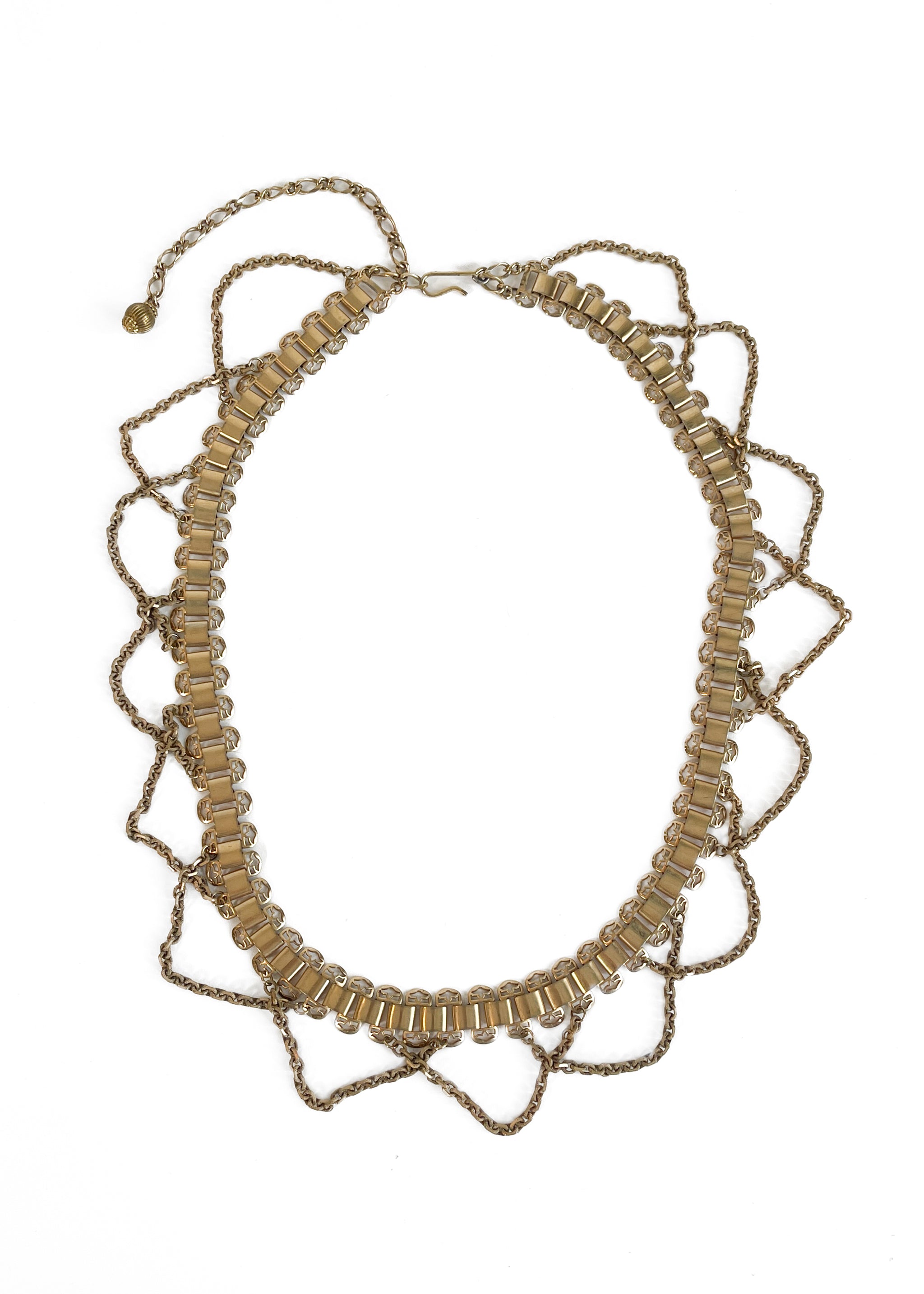 Vintage Gold-toned Chain Link Hip Belt