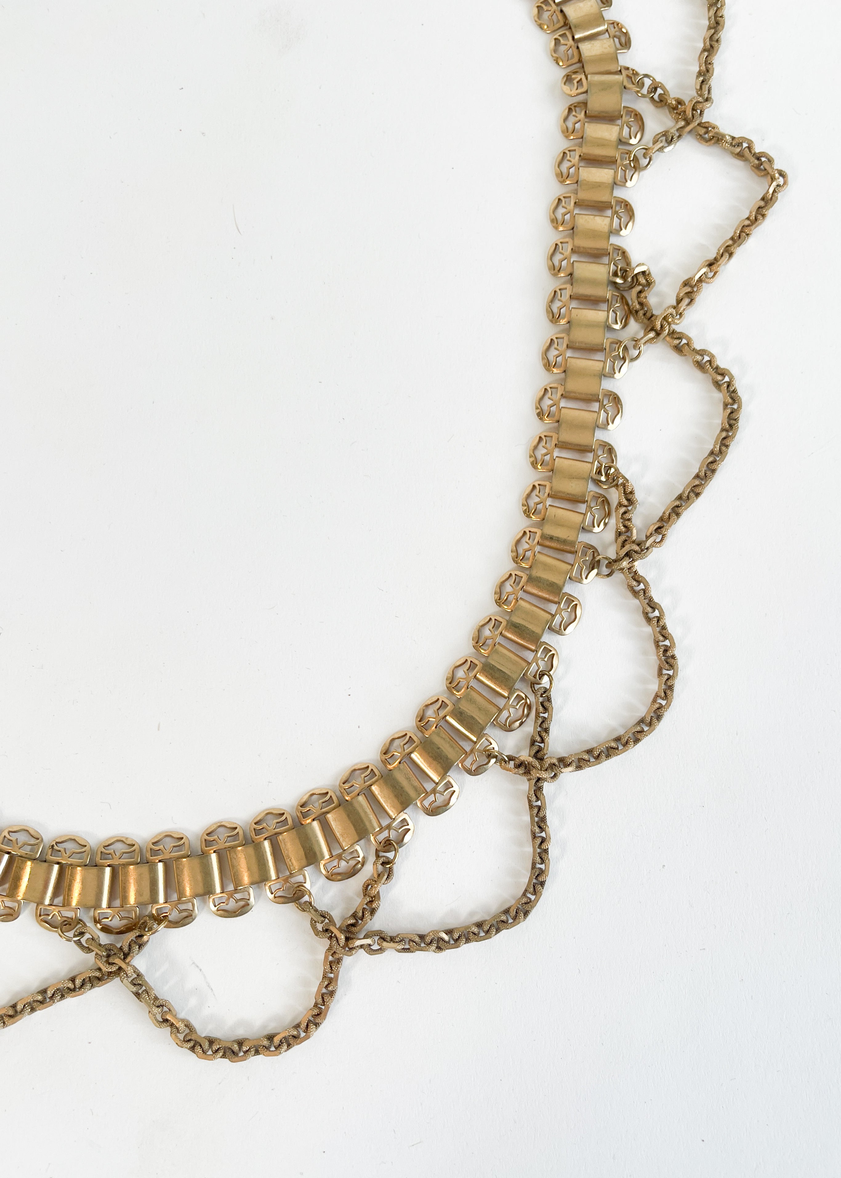 Vintage Gold-toned Chain Link Hip Belt