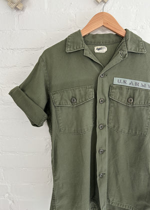 Vintage 1970s Short Sleeve Army Jacket