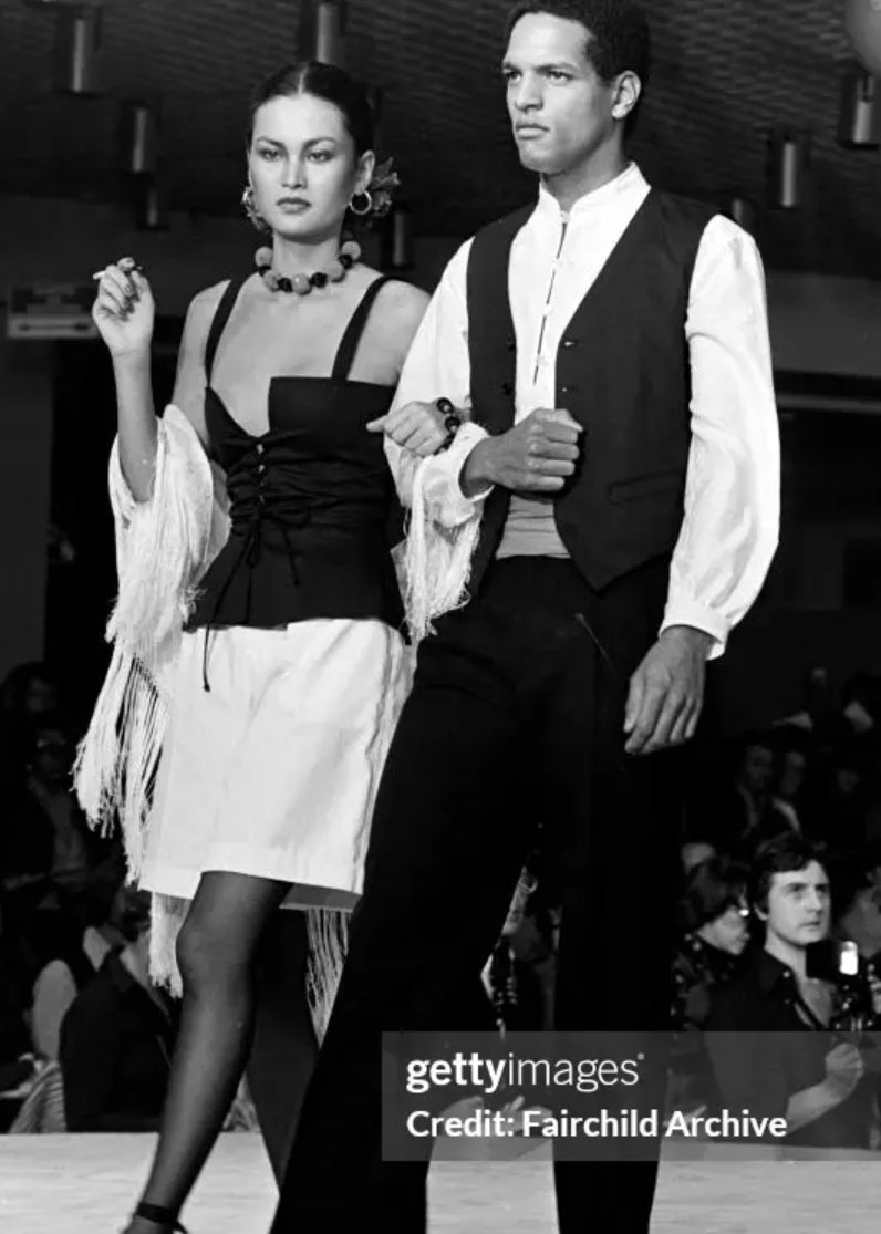 Yves Saint Laurent 1977 Lace Up Corset Top