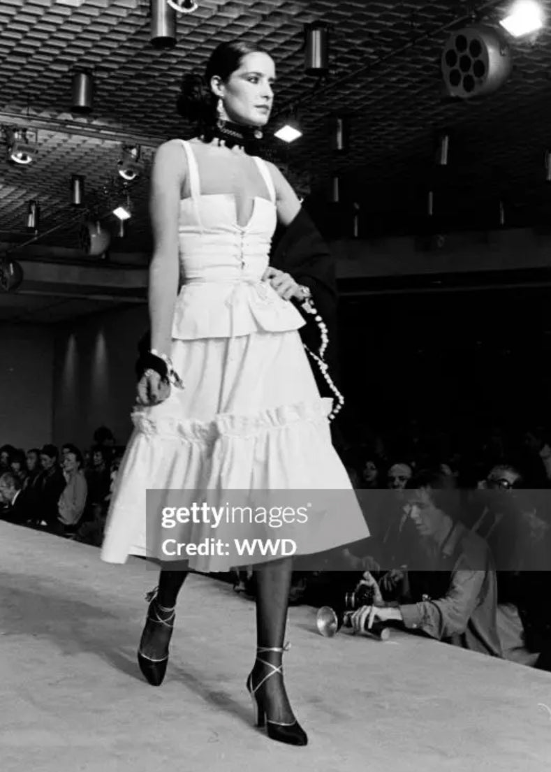 Yves Saint Laurent 1977 Lace Up Corset Top