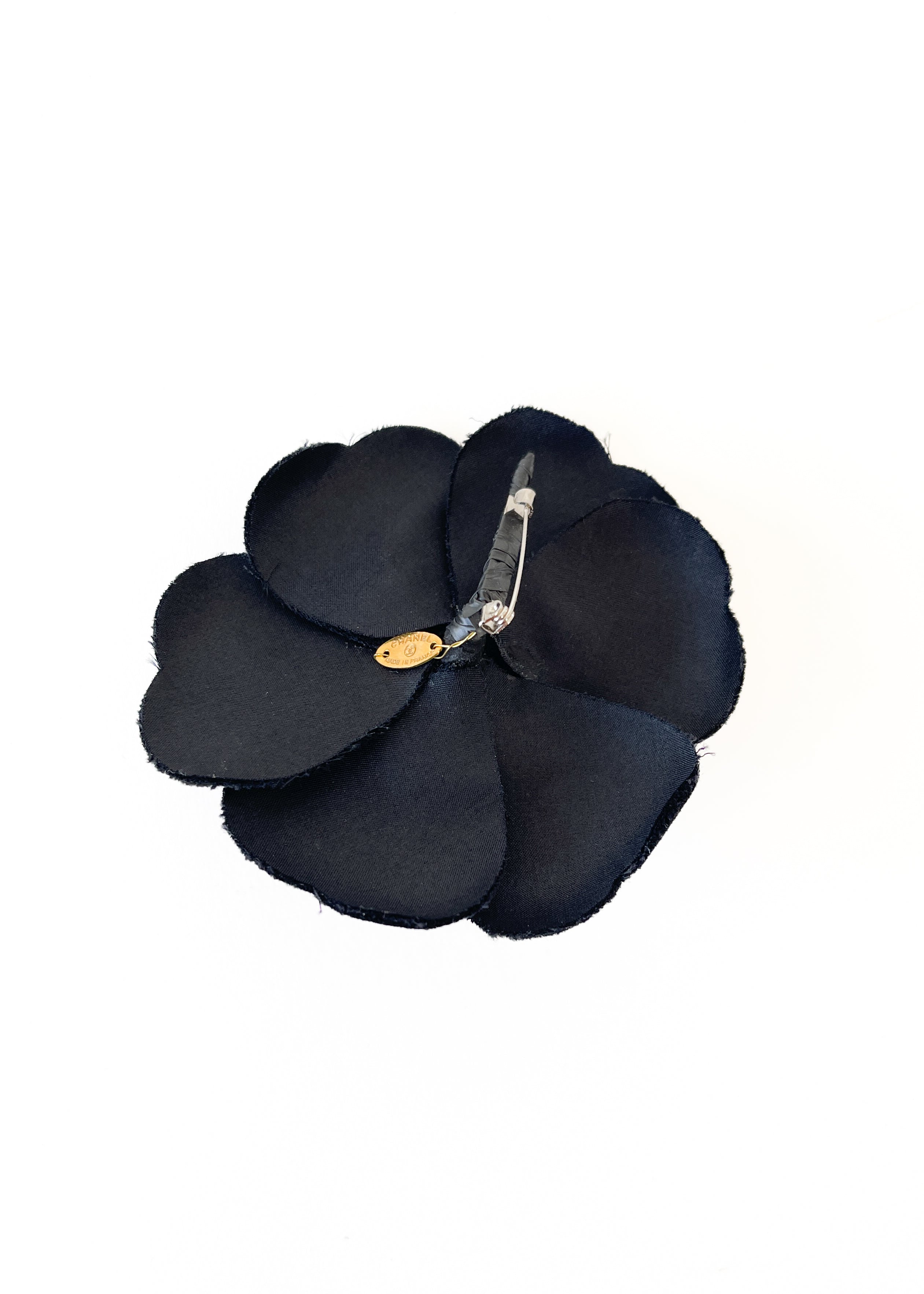 Vintage Chanel Velvet Camellia Flower Brooch