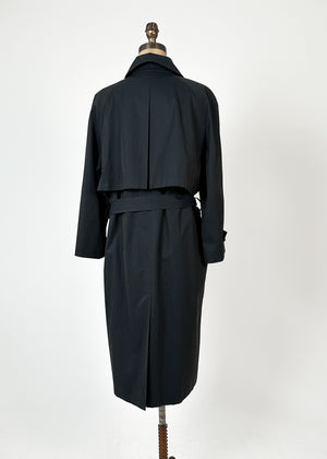 Vintage Louis Féraud Black Trench Coat