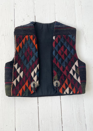 Vintage 1980s Southwestern Style Tapestry Vest