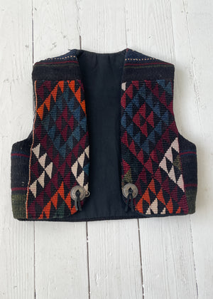 Vintage 1980s Southwestern Style Tapestry Vest