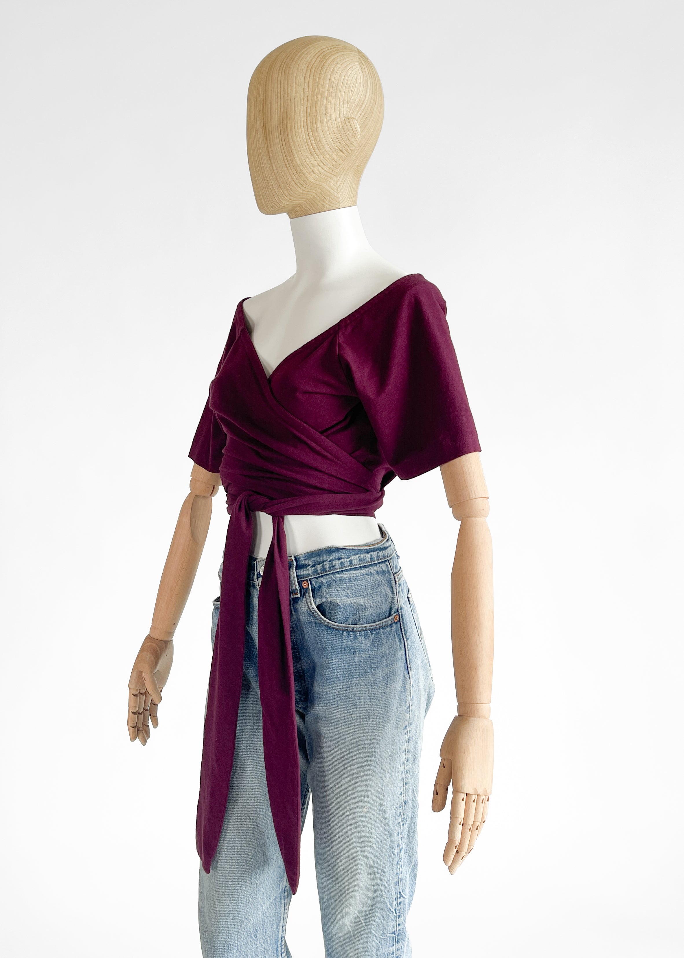 1980s Kenzo Cotton Wrap Top