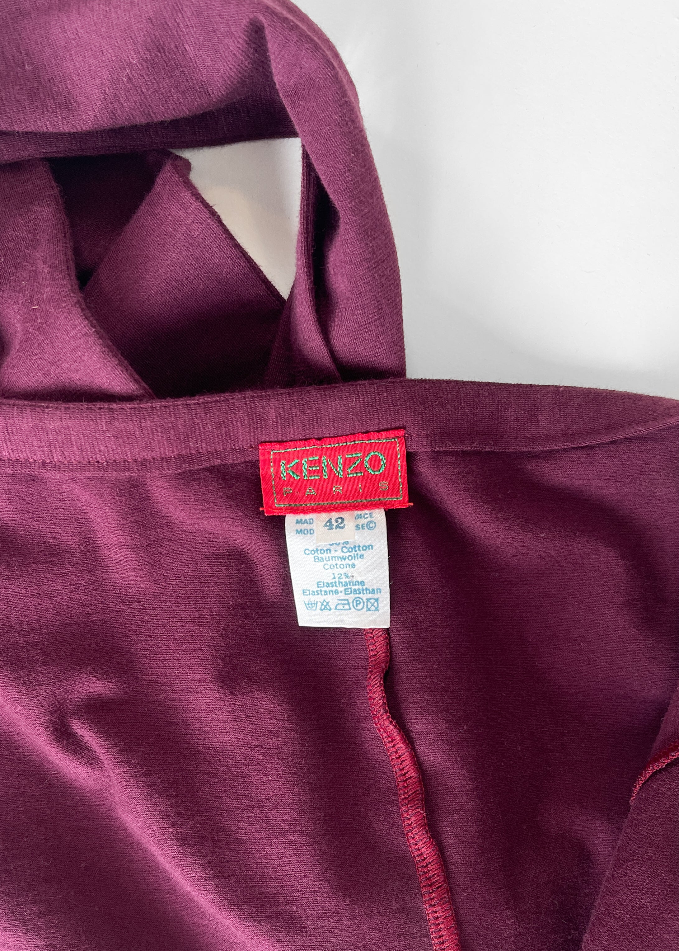 1980s Kenzo Cotton Wrap Top