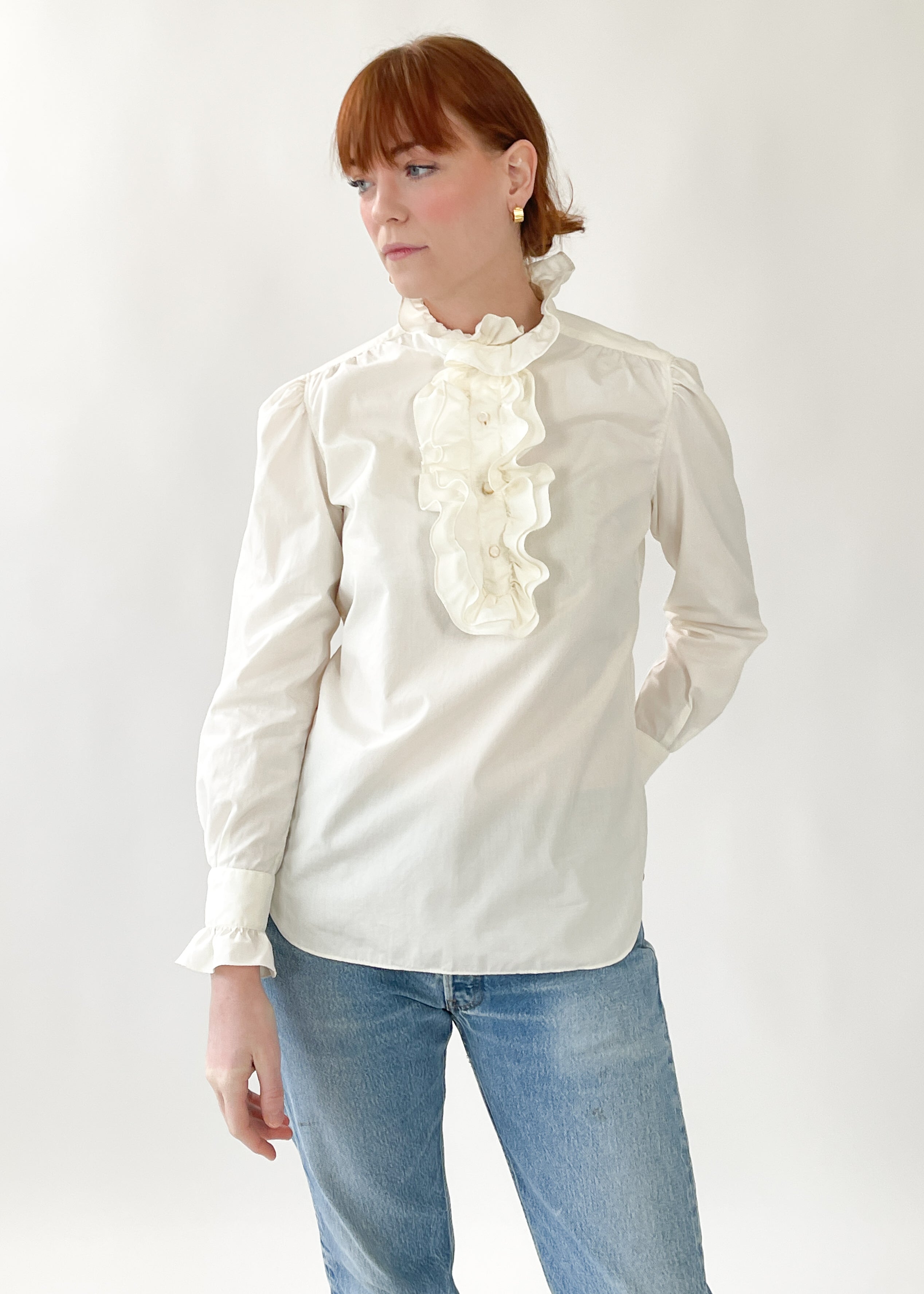 Vintage Ralph Lauren Cotton Ruffle Shirt