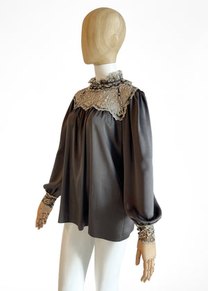 1980s Ted Lapidus Silky Blouse