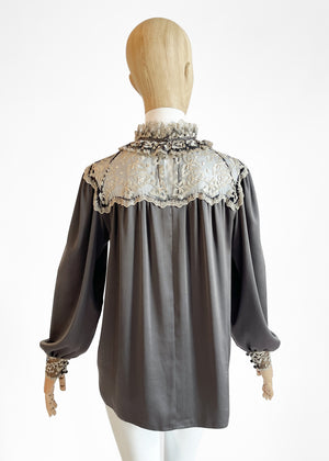 1980s Ted Lapidus Silky Blouse