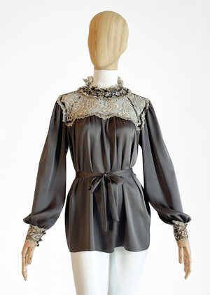 1980s Ted Lapidus Silky Blouse