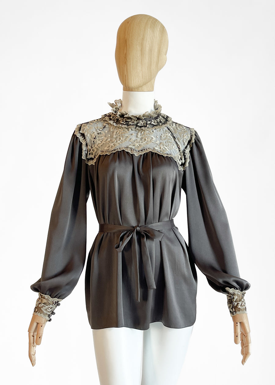 1980s Ted Lapidus Silky Blouse