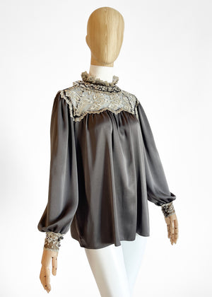 1980s Ted Lapidus Silky Blouse
