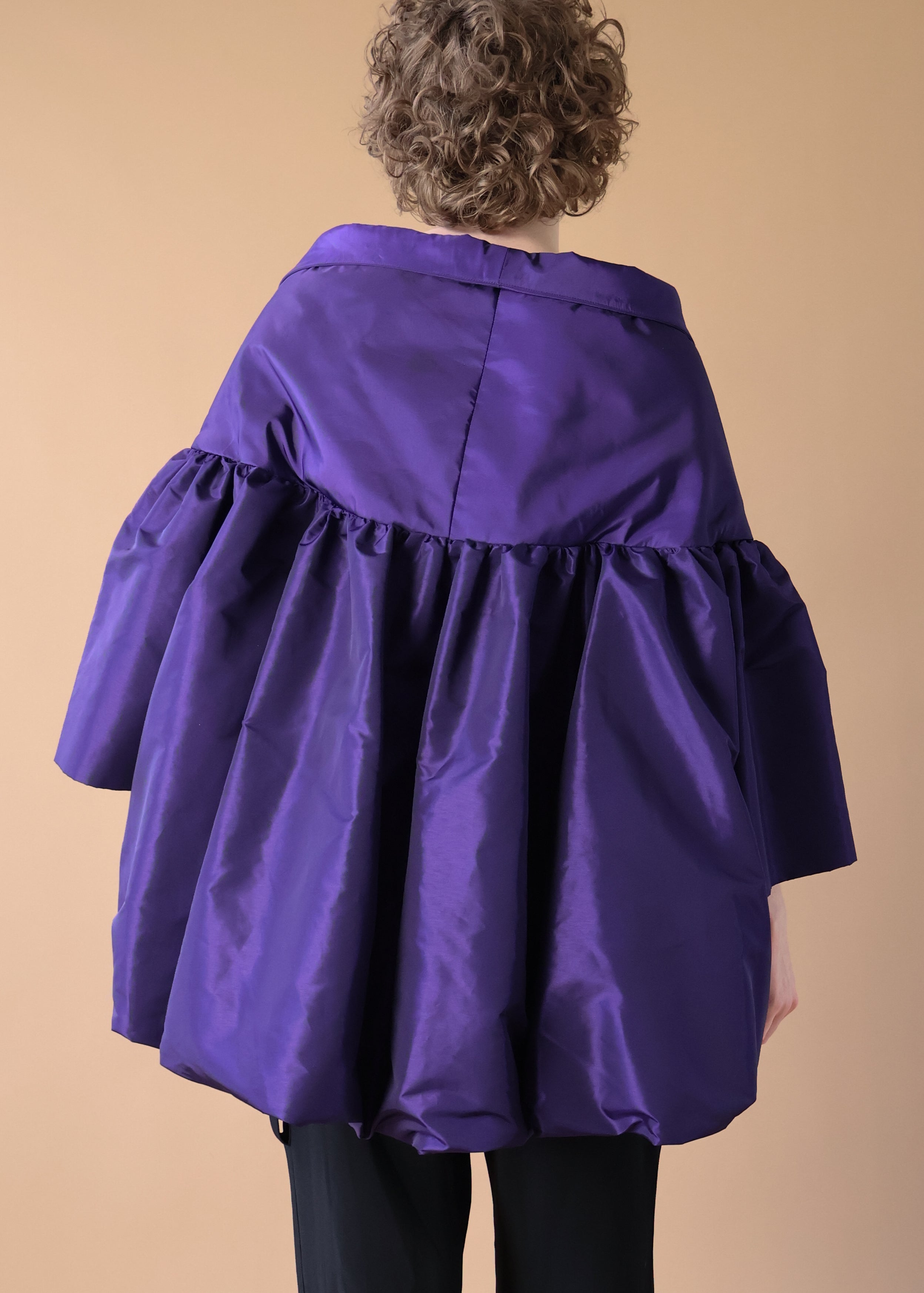 Vintage 1980s Victor Costa Taffeta Coat