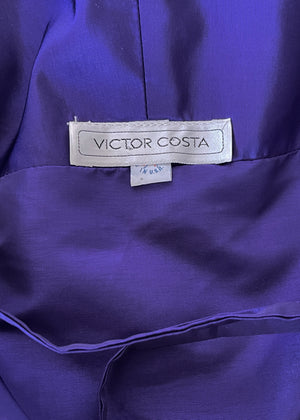 Vintage 1980s Victor Costa Taffeta Coat