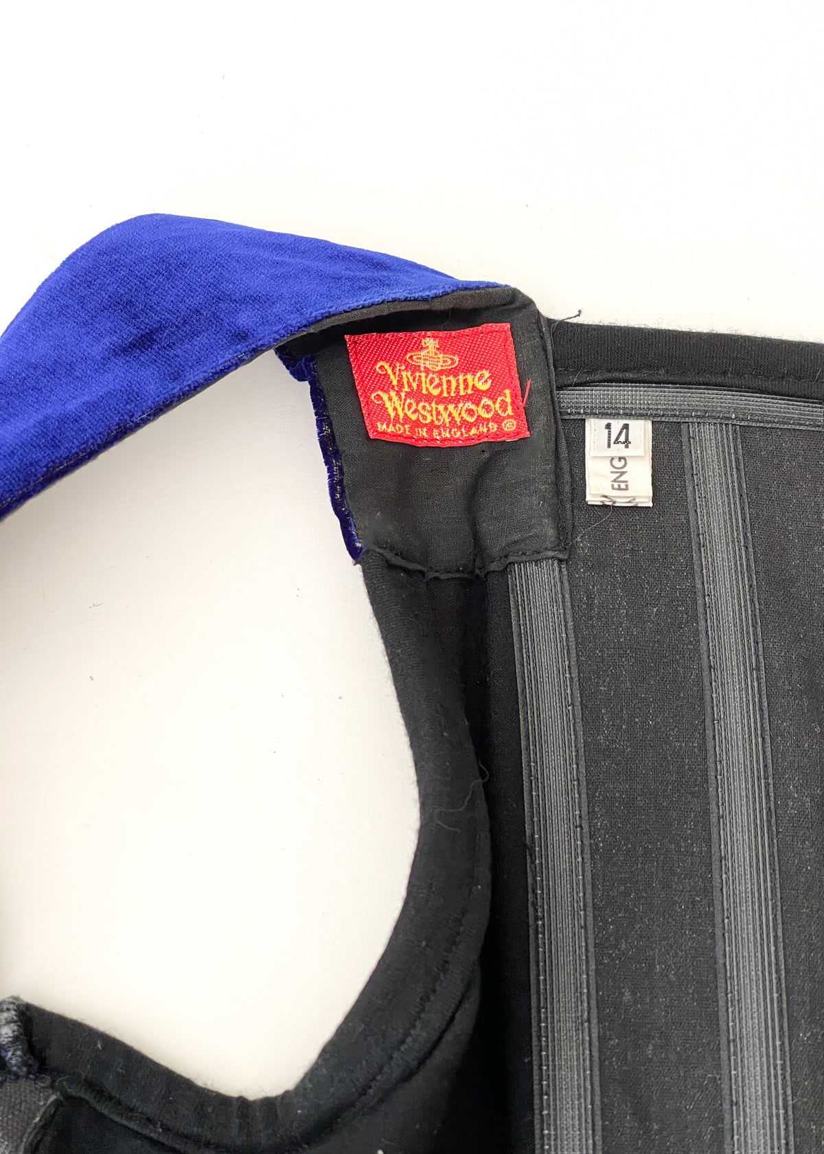Vintage Vivienne Westwood Blue Velvet Corset