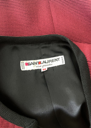 Vintage 1982 Yves Saint Laurent Cropped Jacket