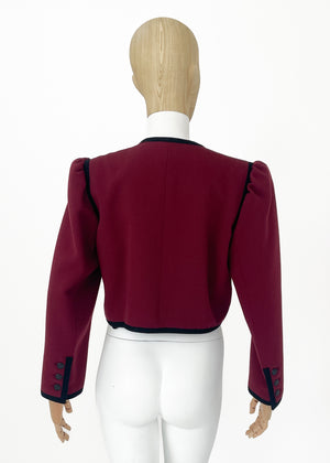 Vintage 1982 Yves Saint Laurent Cropped Jacket