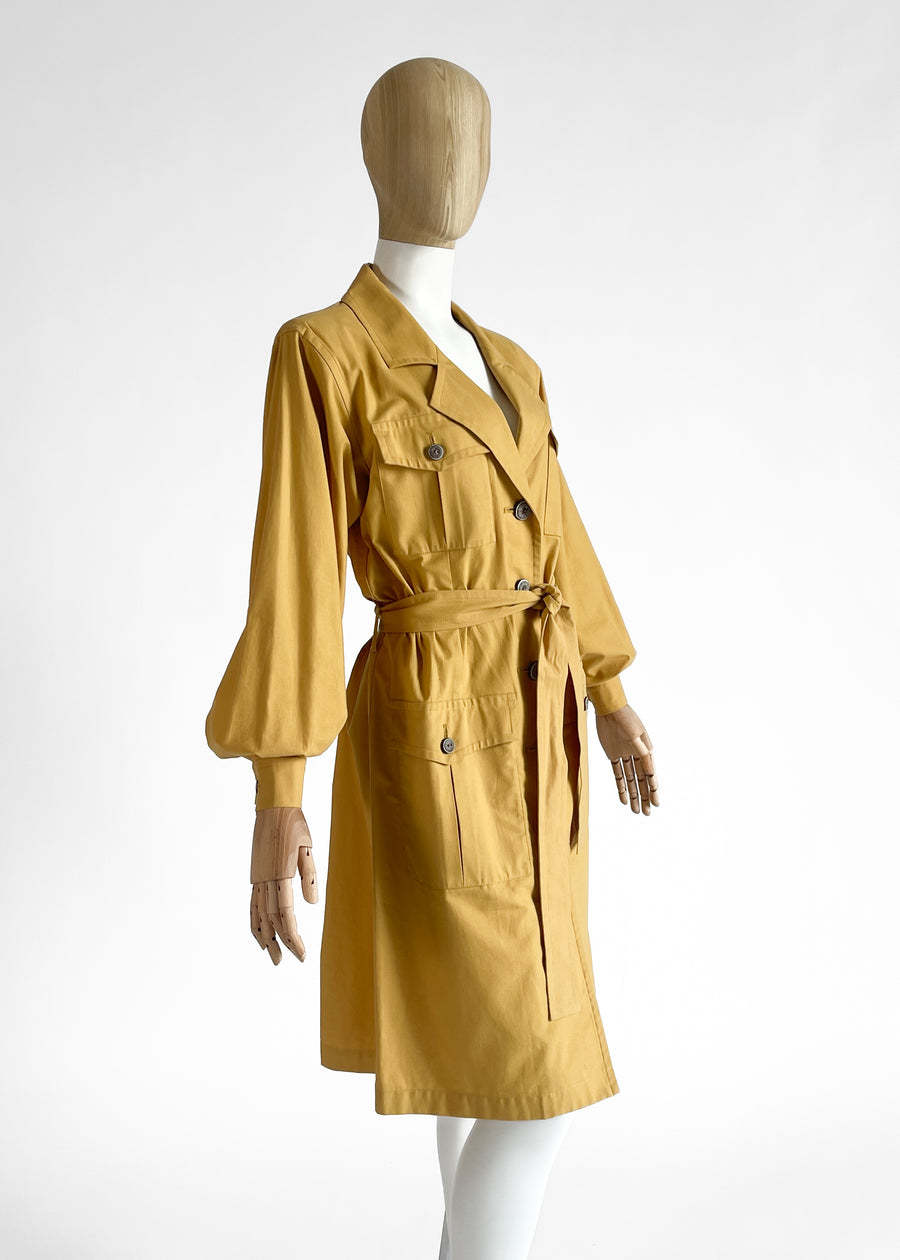 1980s Yves Saint Laurent Safari Trench Coat