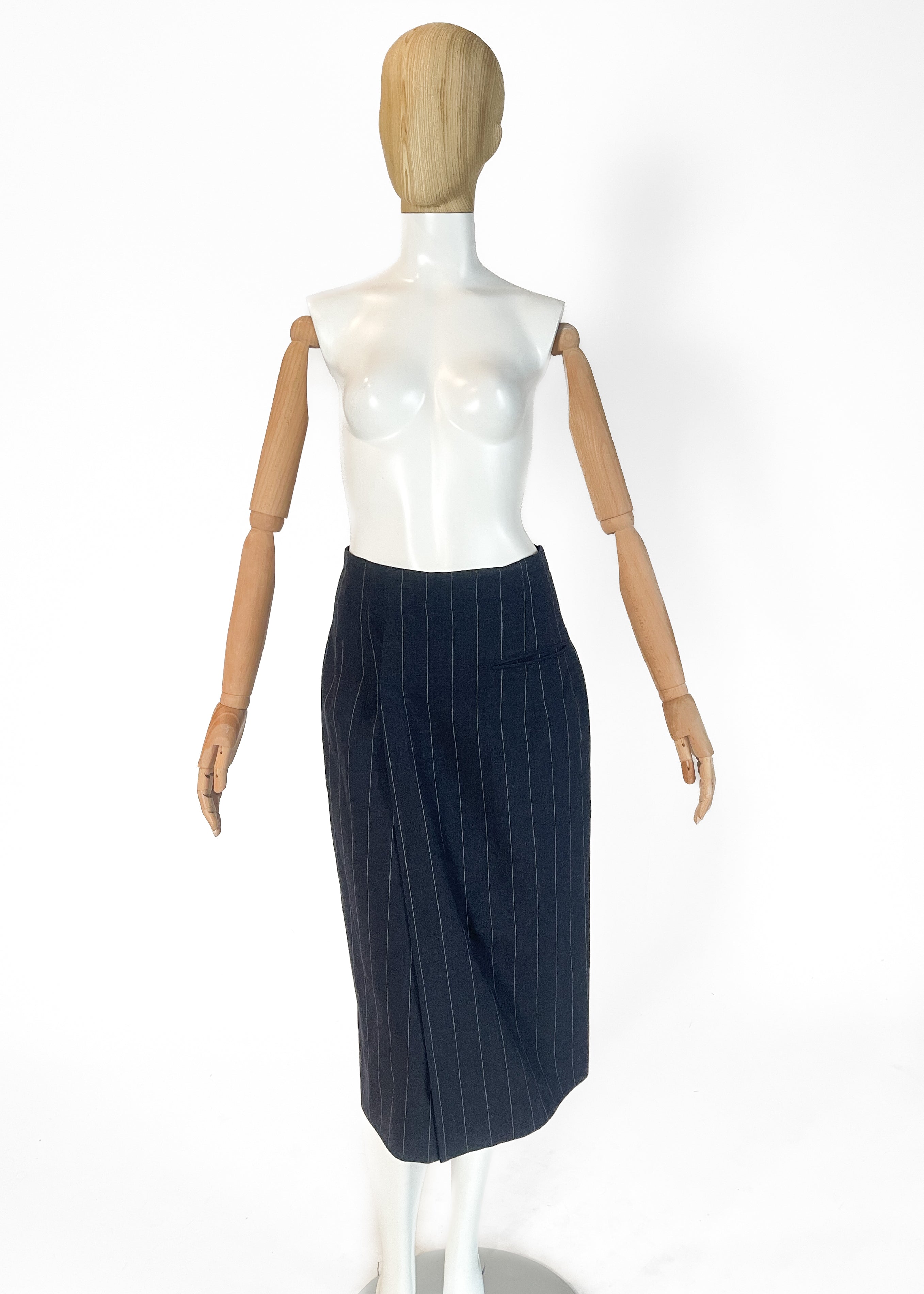 Jean Paul Gaultier Pour Gibo Pinstripe Skirt 1980s