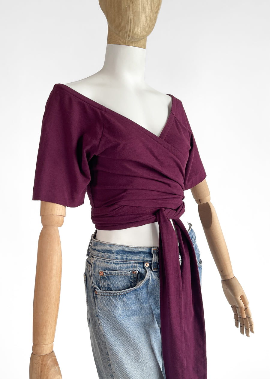 1980s Kenzo Cotton Wrap Top