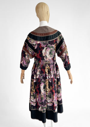 Vintage Kenzo Floral Dress 1980s