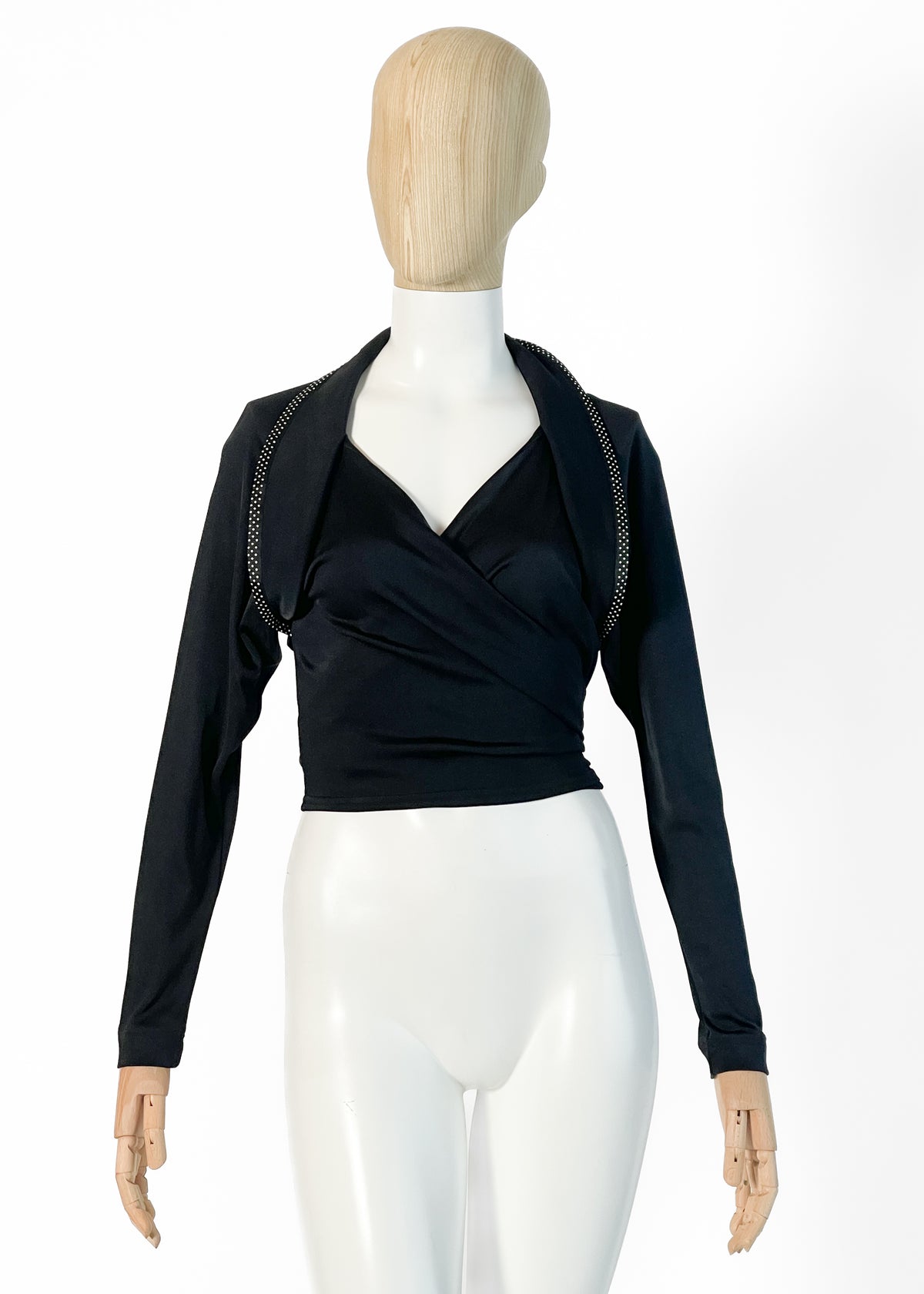 1990s Chantal Thomass Black Wrap Top