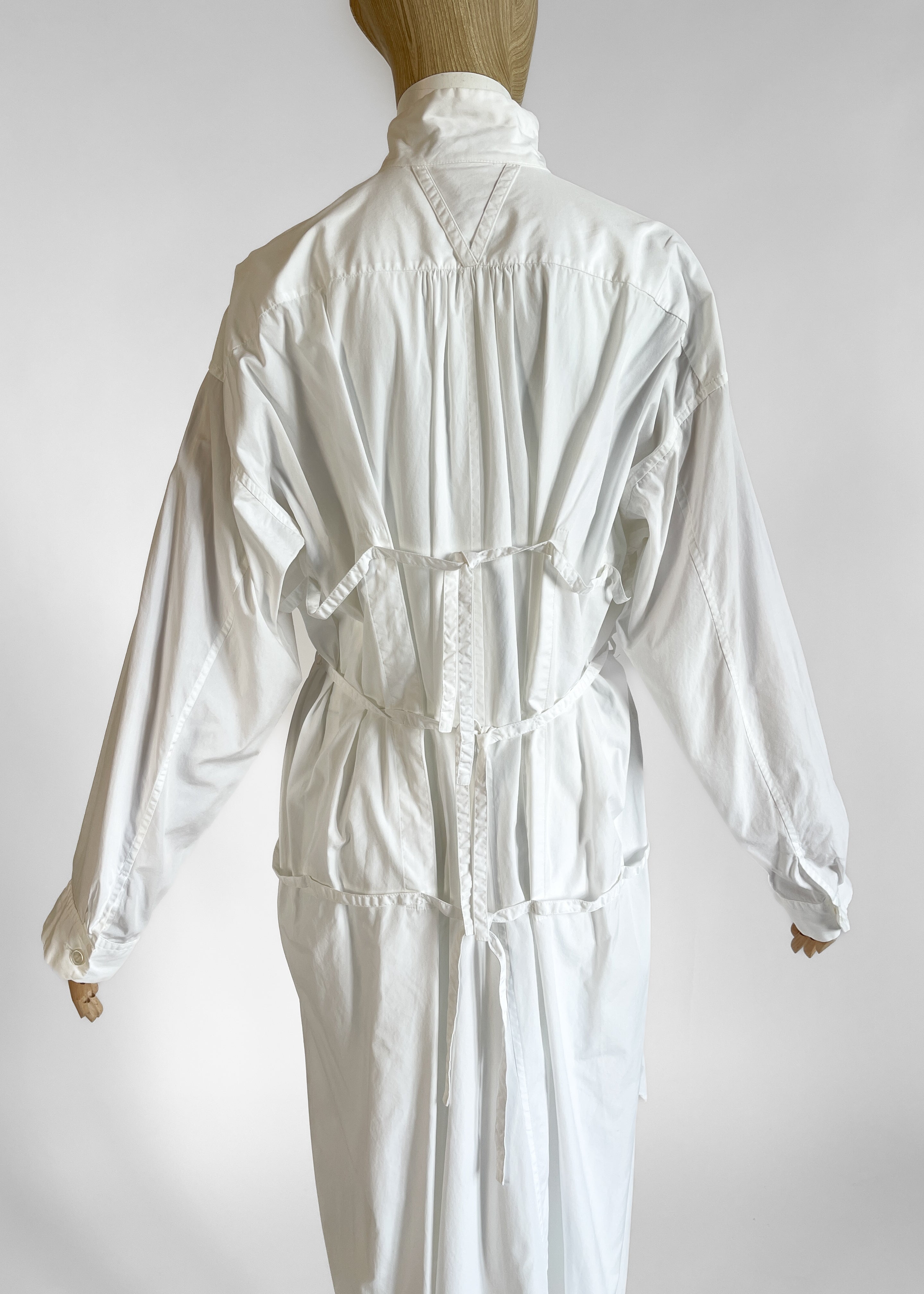 1990s Issey Miyake Shirtdress or Romper with Back Ties