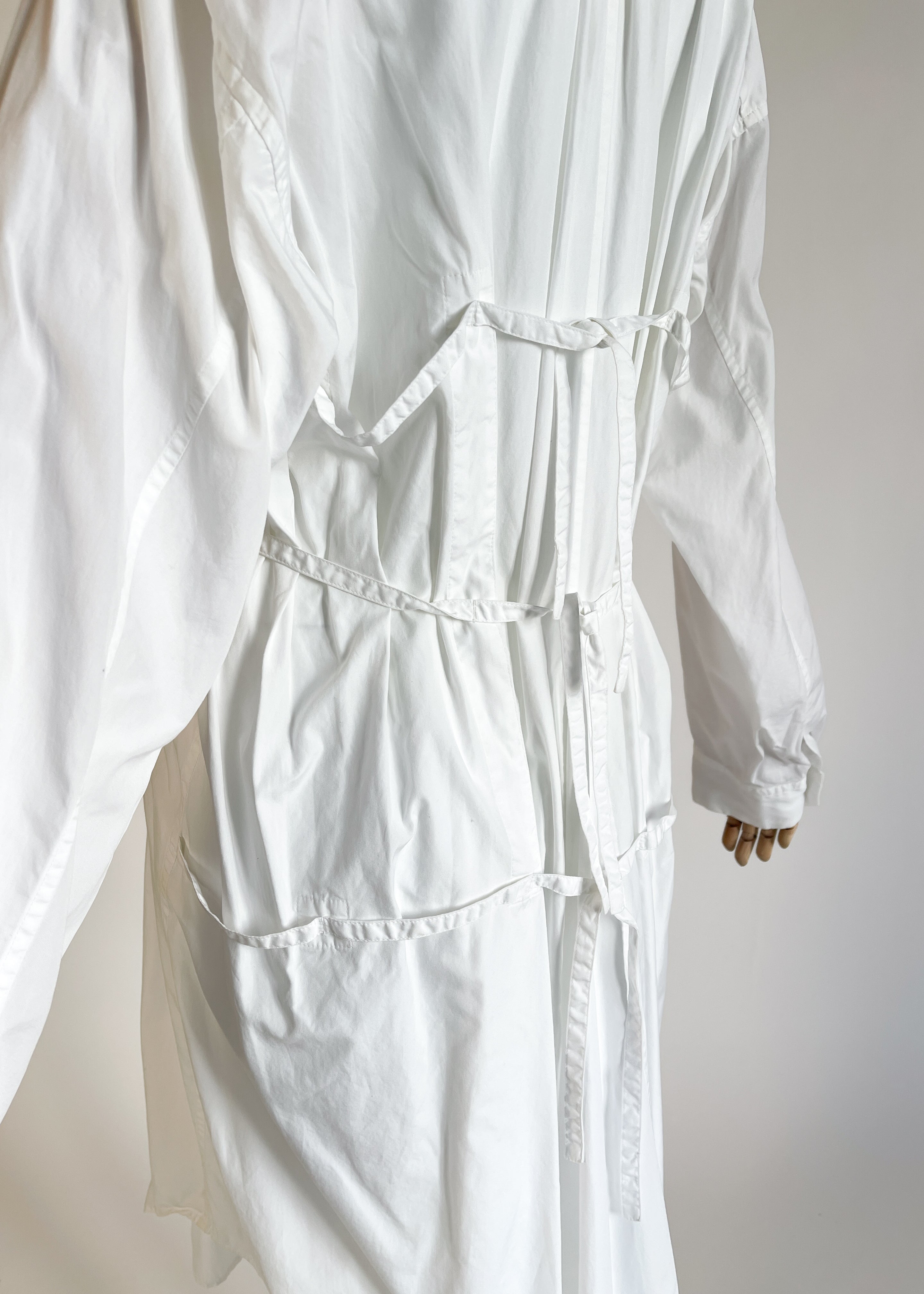 1990s Issey Miyake Shirtdress or Romper with Back Ties