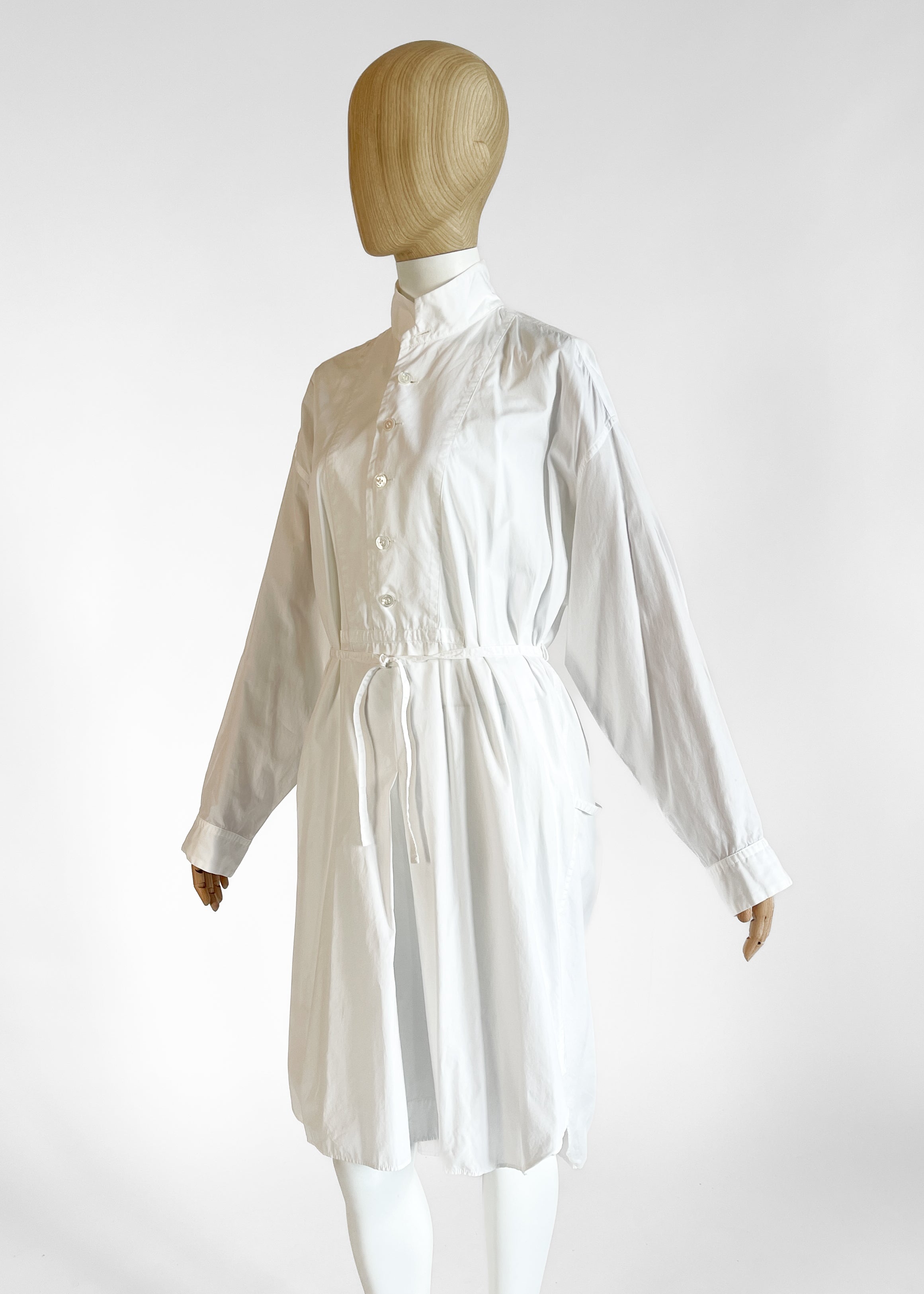 1990s Issey Miyake Shirtdress or Romper with Back Ties
