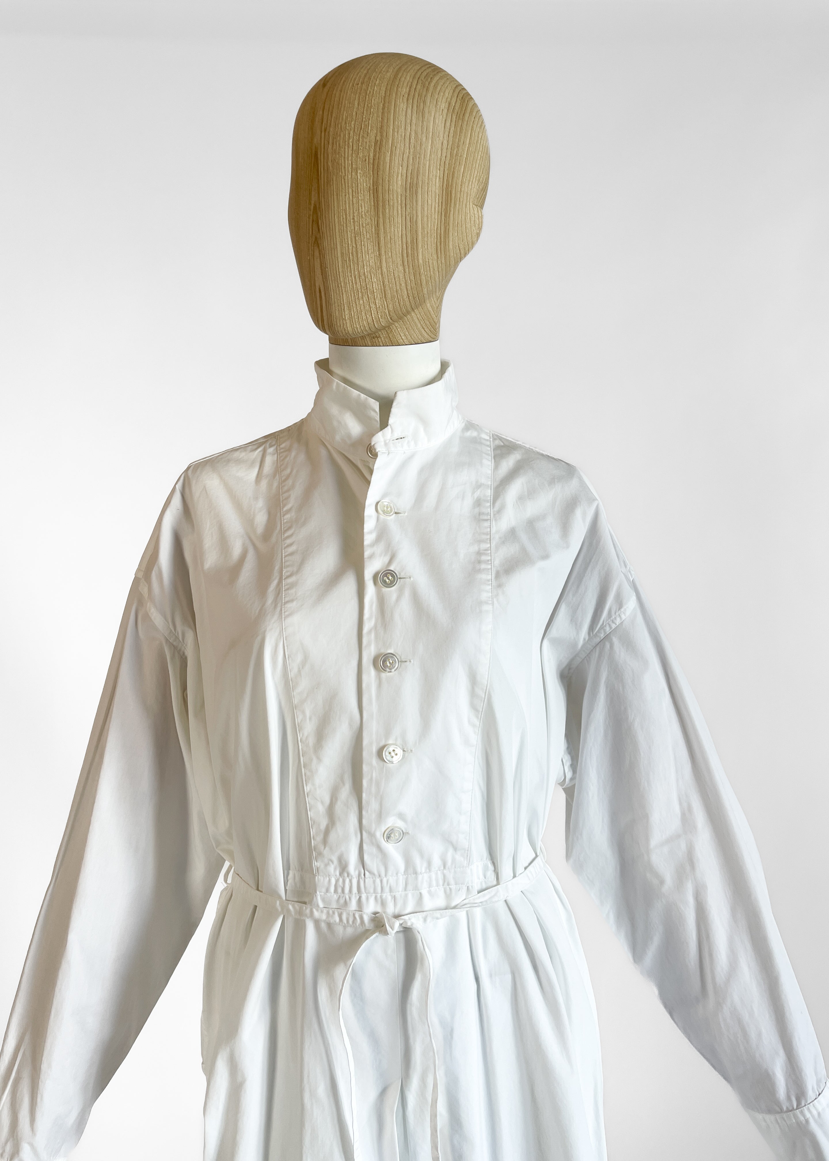 1990s Issey Miyake Shirtdress or Romper with Back Ties
