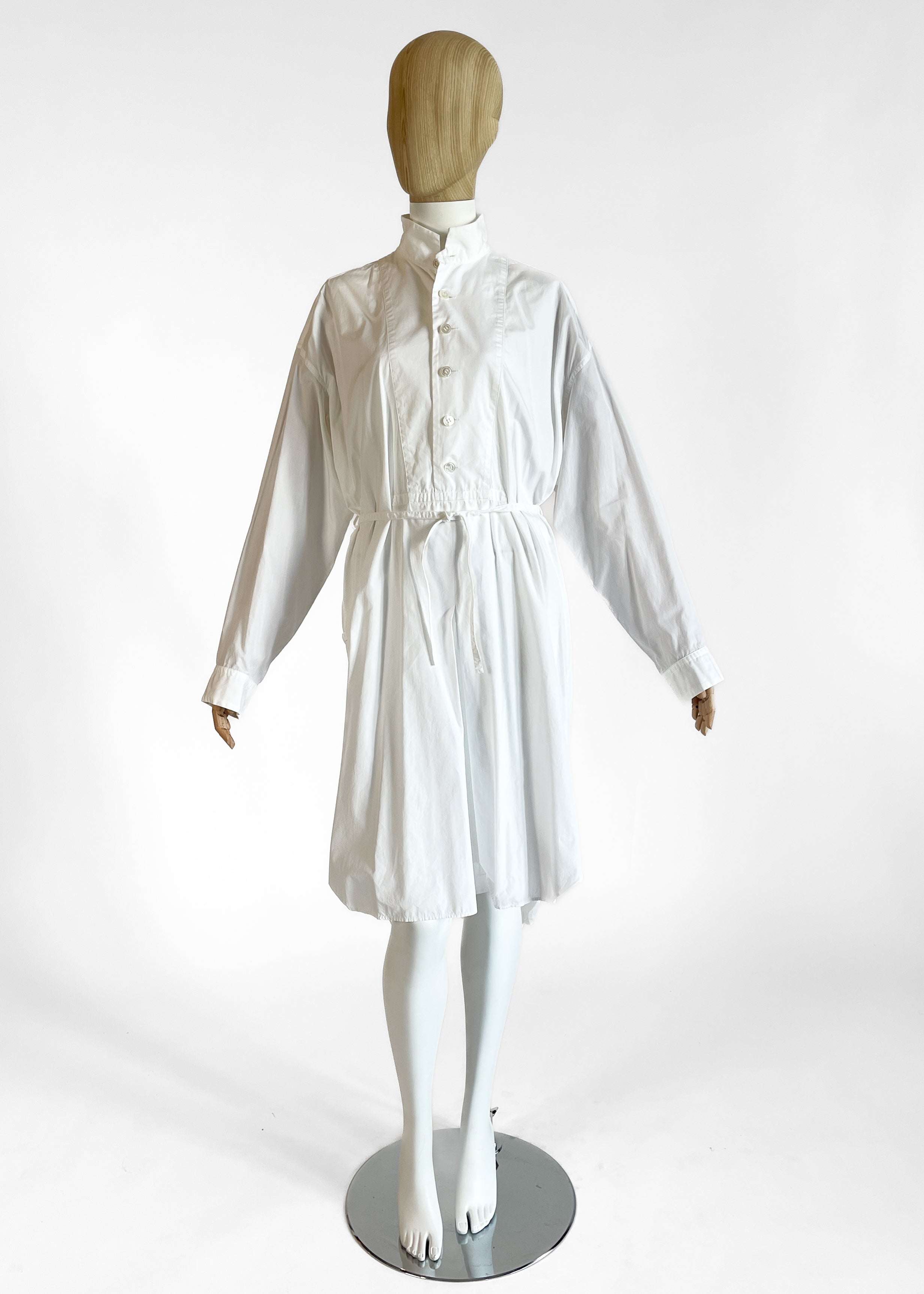 1990s Issey Miyake White Cotton Shirtdress — Convertible Romper