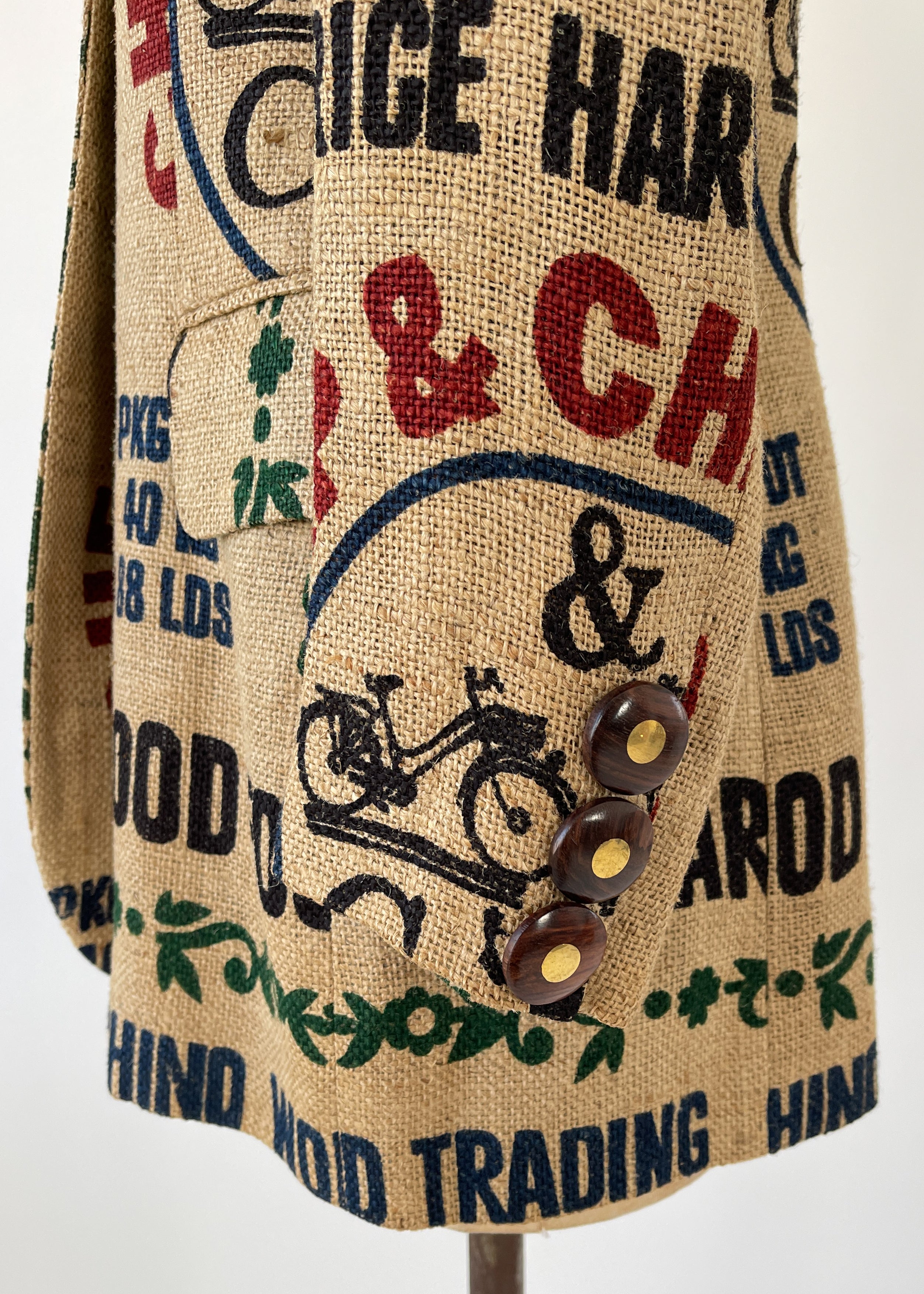 Vintage 1994 Moschino Jute Logo Blazer