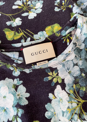 Gucci Black Floral T-shirt