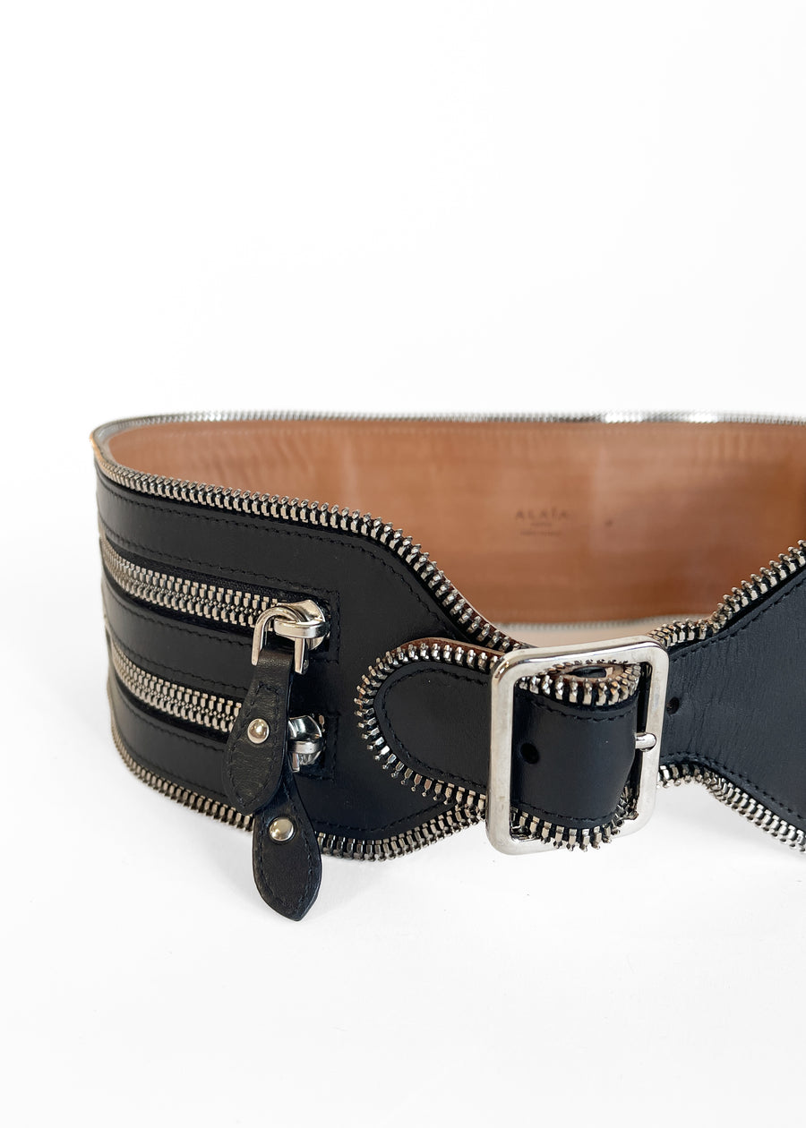 Alaia Double Zipper Wide Belt
