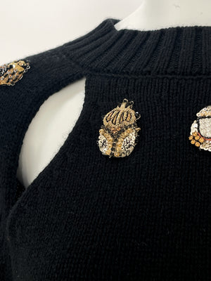 Alexander McQueen Bug Embellished Sweater